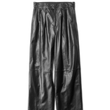 Smooth Leather WIDE SLACKS