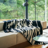 Large - Native Motif Cotton Pile Blanket - Black