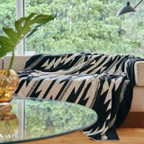 Large - Native Motif Cotton Pile Blanket - Black