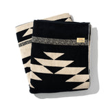 Large - Native Motif Cotton Pile Blanket - Black