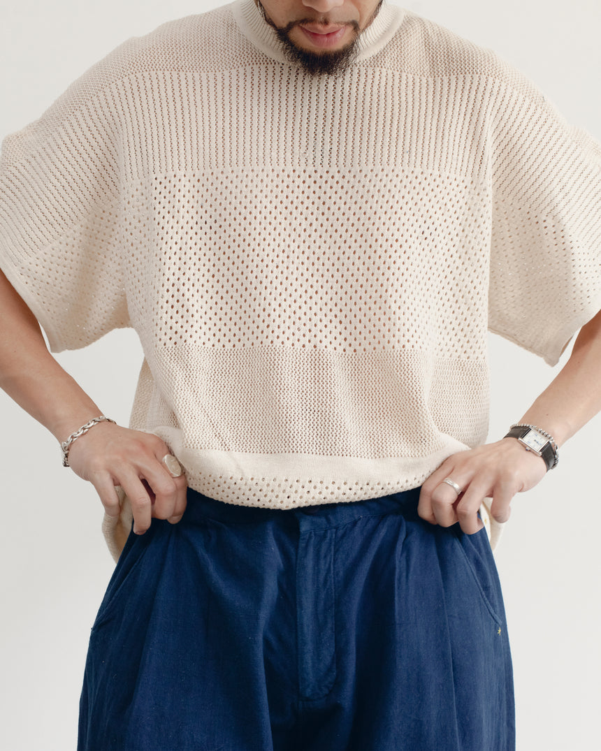 Undyed Relaxed Fit Knitted T-Shirt