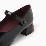 Square Toe Strap Heels