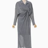 Mishima Karatsu Floral Drape Dress