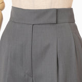 Wool Gabardine Flared Trousers