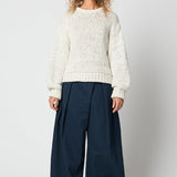 AD Balloon Sleeve Texture Loose Cotton