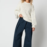 AD Balloon Sleeve Texture Loose Cotton
