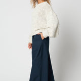 AD Balloon Sleeve Texture Loose Cotton