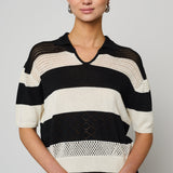 Polo Shirt Openwork Knit