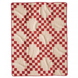 Patchwork Quilt Cover - Red