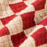 Patchwork Quilt Cover - Red