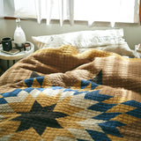 Patchwork Quilt Cover - Camel