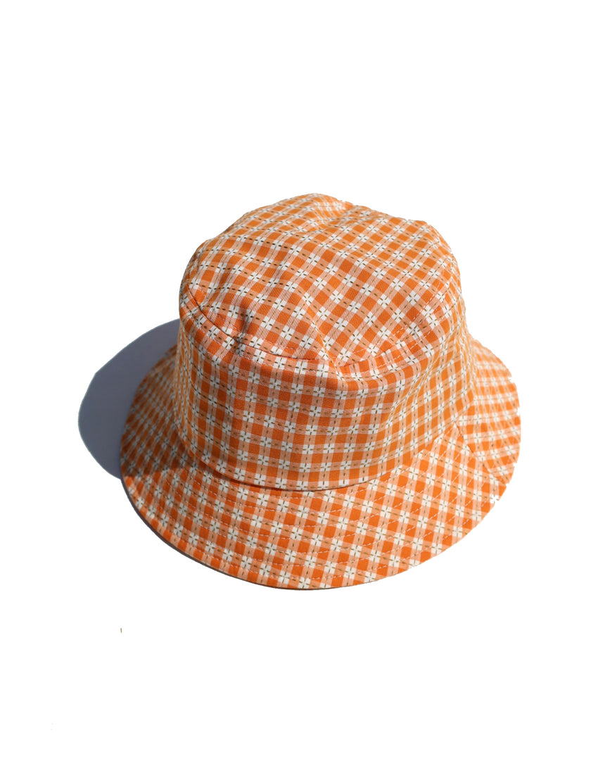 Stitched Gingham Hat