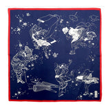 HOKUSAI Wind Pattern Silk Scarf