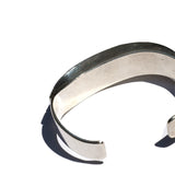 Heavy Silver Waved Cuff Bracelet