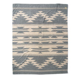 Large - Native Motif Cotton Pile Blanket - Beige