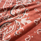 Bandana Cotton Pile Blanket - Red