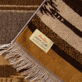 Native Motif Cotton Pile Blanket - Brown