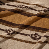 Native Motif Cotton Pile Blanket - Brown