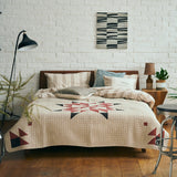 Patchwork Quilt Cover - Ivory