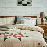 Patchwork Quilt Cover - Ivory