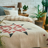 Patchwork Quilt Cover - Ivory