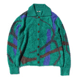 Jacquard Knit Polo Cardigan
