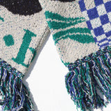 Intarsia-knit muffler