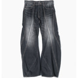 3D Cutting Denim Pants