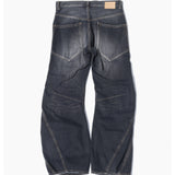 3D Cutting Denim Pants