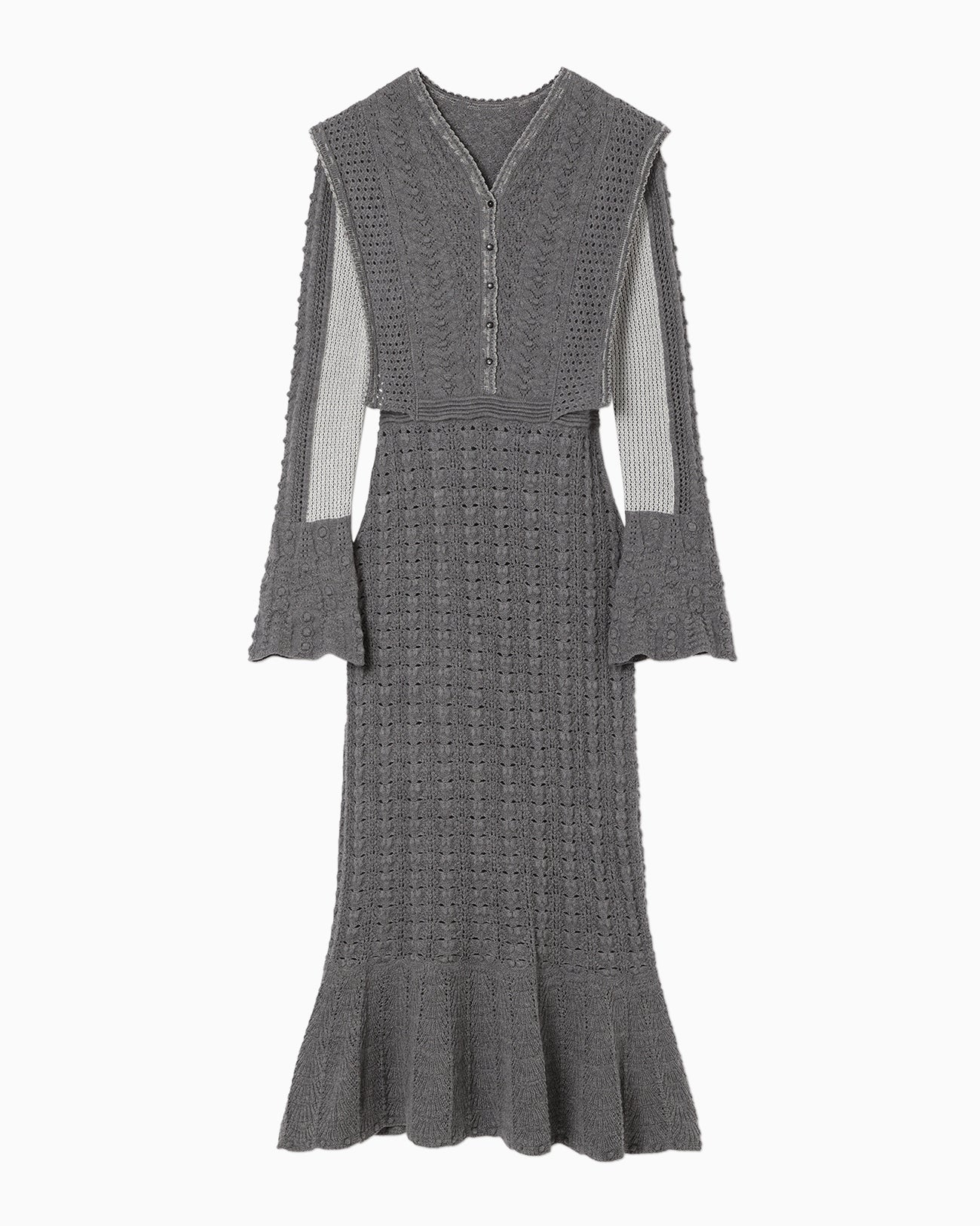 OpenworkPatternKnittedDress