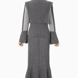 Openwork Pattern Knit Dress