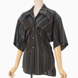 Jacquard Open-Collar Shirt