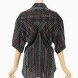 Jacquard Open-Collar Shirt
