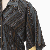 Jacquard Open-Collar Shirt