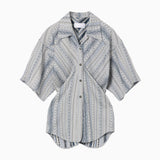 Jacquard Open-Collar Shirt