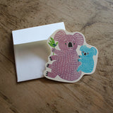 Koala - mini die cut card