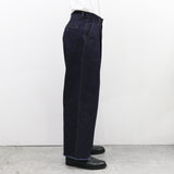 2-Tack Cut off Wide Denim Pants