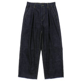 2-Tack Cut off Wide Denim Pants