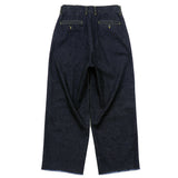 2-Tack Cut off Wide Denim Pants