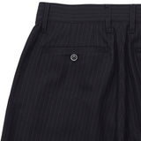 1 Tuck Wide Trouser - Navy Stripe