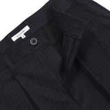 1 Tuck Wide Trouser - Navy Stripe