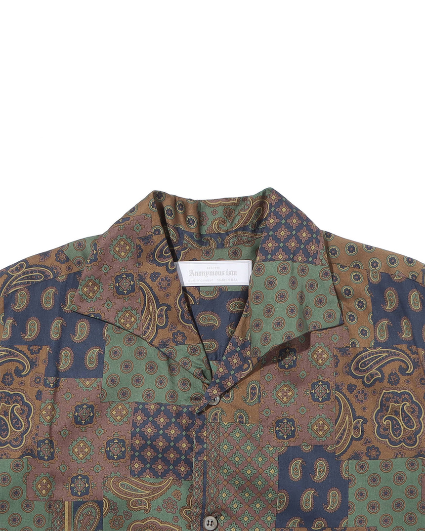 Paisley patchwork Open collar Shirt