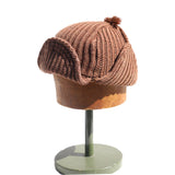 Chunky Knit Wool Flight Cap