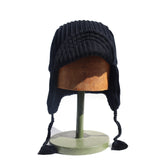 Chunky Knit Wool Flight Cap