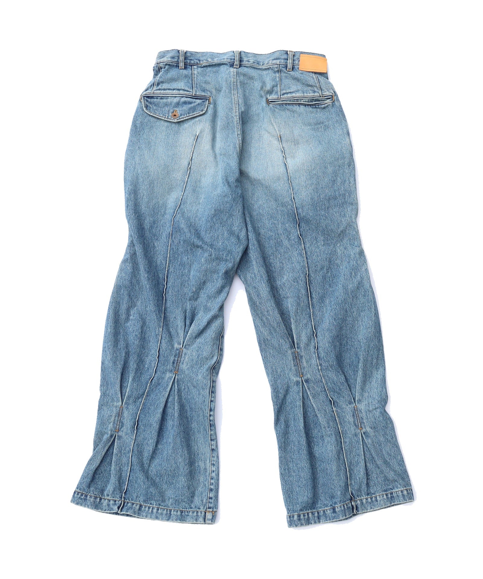 Pleat-Design-Denim-Pants