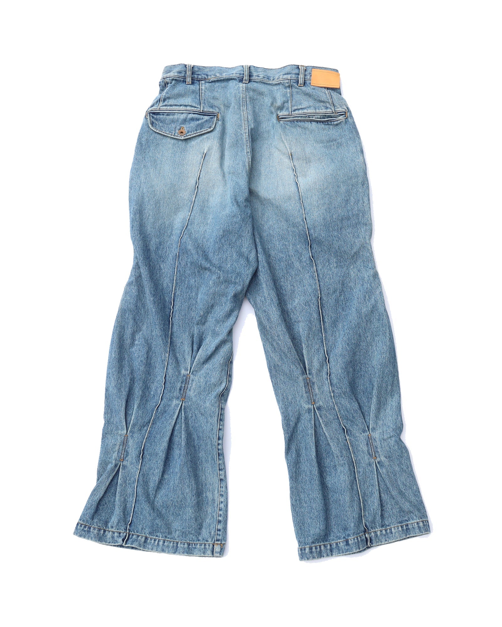 Pleat-Design-Denim-Pants