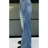 KHOKI- Pleat-Design Denim Pants