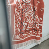 Bandana Cotton Pile Blanket - Red