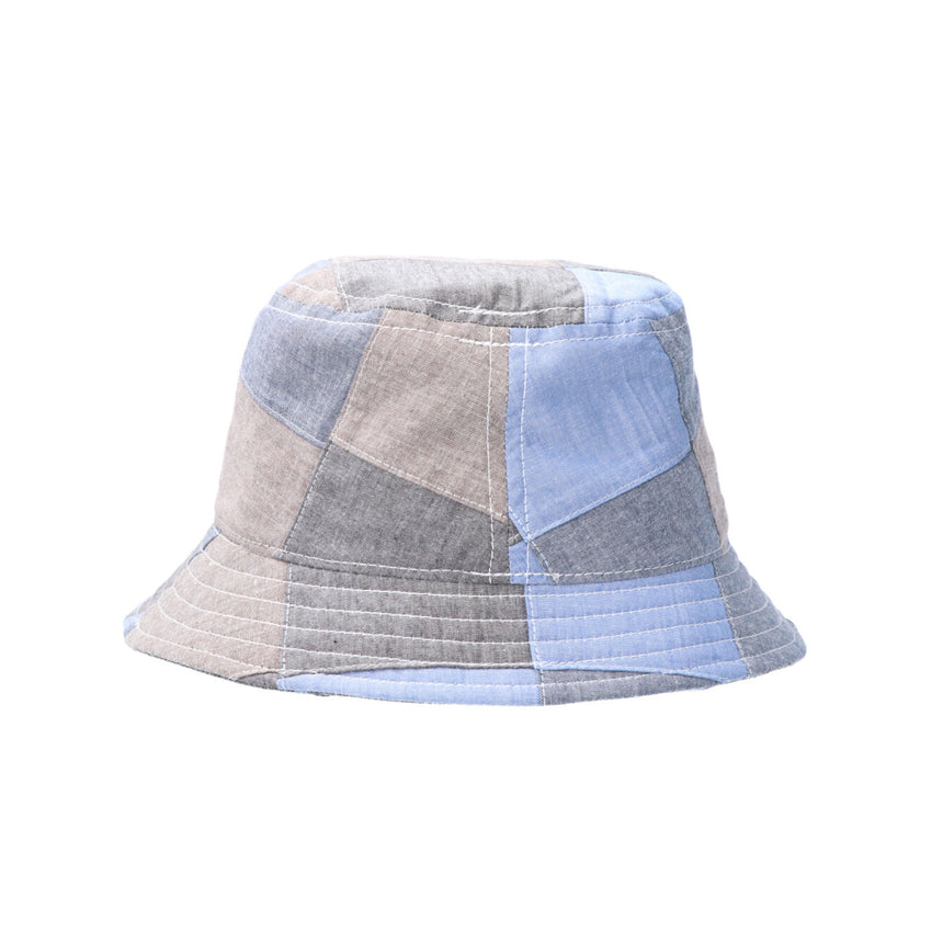 Chambray Patchwork Bucket Hat
