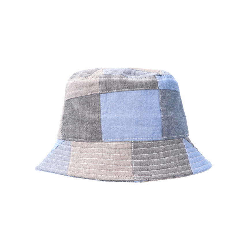 Chambray Patchwork Bucket Hat